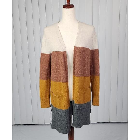 Madewell Kent Colorblock Cardigan Sweater in Coziest Yarn Women's Size XXS - Picture 2 of 11